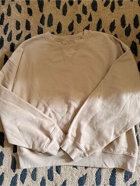 American Eagle Outfitters Crewneck Sweatshirt in Light Taupe